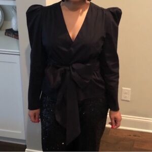 Zara womens dressy top med black super lightweight